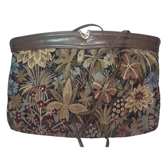 Vintage Morris Moskowitz‎ Tapestry Clutch Purse Handbag With Strap. Made In USA - Picture 1 of 7